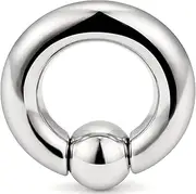 Cisyozi 6G 8G Titaniumm Septum Rings Captive Bead Gauges Tunnels Earrings stretching kit Hypoallergenic Medical Implant Septum Nose Lip PA Ring Hoop Earring Piercing Jewelry Women Men 12mm 14mm 16mm