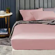 Ramesses 1500TC Elite Egyptian Cotton Sateen Fitted Sheet Combo Set Rose Pink King Single