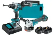 Makita 18V Brushless 2 Piece Combo Kit Hammer Drill and Angle Grinder DLX2413TJ