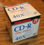 Precision CD-R 75 Pack 700MB 80-Minute 40x Blank Recordable Compact Discs