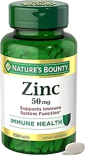 Nature's Bounty Zinc 50mg, Immune Support, 250 Caplets