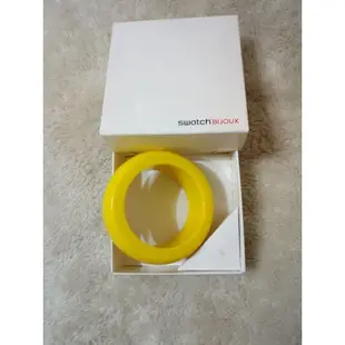 Swatch BIJOUX 黃色造型手環 塑膠寬版手環 飾品