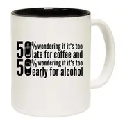 50 Percent Coffee Alcohol Mug Cup