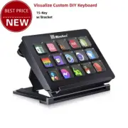 MBox293 15-Key Visualize Custom DIY Keyboard Live Streaming Console w/Bracket t1