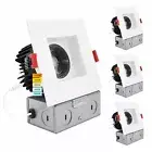 Luxrite 4 Inch Square LED Recessed Light 15W 5 Color Selectable 4-Pack