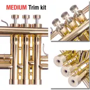 Jupiter Trumpet Trim Kit Medium Caps. KGUBrass. Raw Brass. TKMB109