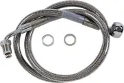 DS Braided Front Upper ABS Brake Line Kit 27-1/2" +6" Clear Coated #212098