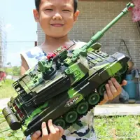 在飛比找樂天市場購物網優惠-遙控坦克車超大遙控坦克車玩具親子對戰可發射充電動越野履帶式兒