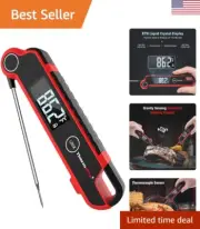 Instant Read Meat Thermometer Digital, Cooking Thermometer with Large Auto-Ro...