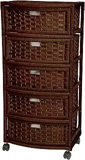 Oriental Furniture 37 Natural Fiber Chest of Drawers - Mocha
