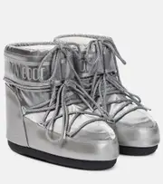 [Moon Boot] Moon Boot Icon Low metallic snow boots UK 8 silver
