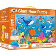 30pc Galt Counting Creatures Kids/Childrens Giant Floor Jigsaw Puzzle 3y+