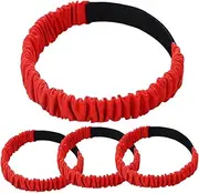 [FOYTOKI] 4Pcs Elasticity Strap Team Building Game Parent-Child 210d Oxford Cloth red Elastic tie Rope Field 4 Legged Race Band Legged Race Rope Leg Strap Rubber Extension Cord