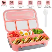 1L Bento Lunch Box Food Storage Container with 4 Compartment For Adults Kids US