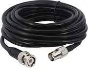 Boobrie Upgraded RG58 BNC SDI Cable 32.8ft BNC Male to Female Extension Cable Low Loss 50 Ohm Coaxial Jumper for HD-SDI Video, CCTV, CB/VHF/UHF Ham Radio, Wireless Mic, Scanner & RF Applications