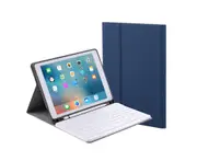 Keyboard Case with Detachable Magnetic Bluetooth Keyboard and Pencil Holder for iPad 9.7/10.2/10.5 - Blue