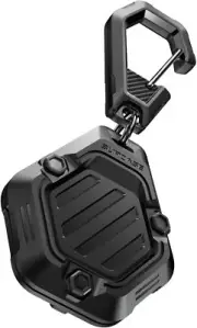 For Apple AirTag Unicorn Beetle PRO Rugged Shockproof Soft Keychain Case - Black