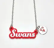 AFL Sydney Swans Script Necklace