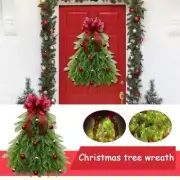 Christmas Tree Wreath with Light for Front Door,Christmas Wreath Hangers DecorUS