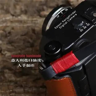 富士徠卡XT4 X100V 適用手作真皮背帶相機肩帶掛繩頭層牛皮