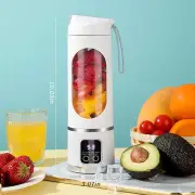 Danoz Direct - White Portable Rechargeable Juicer Cup - New Model Multifunctional Small Juice Blender for Students and Home Use
