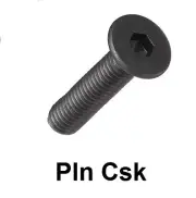 Qty 10 Countersunk Cap 5/16 UNF x 1/2 Plain Screw Bolt 12.9 Grd Black Allen