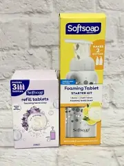 Softsoap Foaming Hand Soap Aluminum Bottle + Lavender refill tablets
