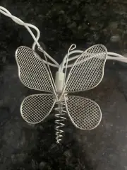 Wedding lights,Butterfly string, Silver 10pc.Metal with white cord.