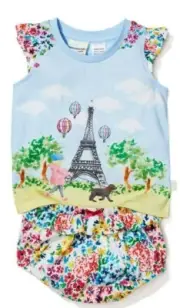 NEW PETER ALEXANDER PARIS SCENE BABY SET NB NEWBORN RRP$39.95