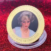 British Princess Diana S1961-1997 Gold Plated Commemorative Coin UK Collectible