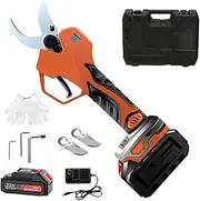 Cordless Electric Secateurs, Electric Pruning Shears with 21V Li-Battery, 0-50mm Cutting Diameter, Secateurs & Pruning Scissors with Brushless Motor & LED Display, for Garden Trees