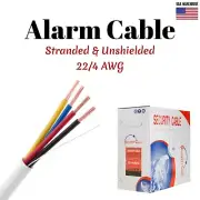 500ft Alarm Security Wire Cable 22/4 Gauge Stranded Conductor UTP Unshielded CCA