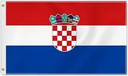 Large 3×5 FT Croatia Flag, Big 75D Croatian National Outdoor Banner,DecorGarden With Brass Gromment