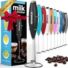 Electric Milk Frother Handheld Drink Mixer for Coffee Latte Matcha Milkshake