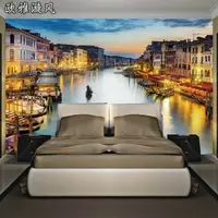 在飛比找樂天市場購物網優惠-威尼斯風景墻紙客廳背景墻布臥室房間床頭主題歐洲城市北歐風壁紙