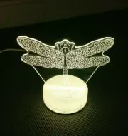 Dragonfly 3D Night Light Color Changing Illusion Lamp Animal Fan Gift Birthday