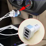Universal Accessories 3 Ports USB Car Charger Power Socket For Smart Phone Parts (for: Smart)