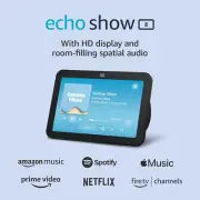 Echo Show 8 (Newest Model), with Spatial Audio, Smart Home Hub, and Alexa, Charc