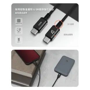 ADAM亞果元素 CASA S120 / S200 USB-C 對 USB-C 60W 編織充電傳輸線