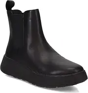 [FitFlop] Women's F-mode Leather Flatform Chelsea Boots