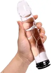 Double Dildo/Glass Crystal Anal Beads G Spot Stimulator Prostate Massager BDSM Glass Bent Pleasure Wand For Adult