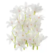 12Pcs 7" Artificial Orchid Flower Floating Candles Simulation Flower White
