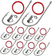 10 Pack Live Shrimp Hooks Barbed Spring Fishing Hooks Carbon Steel High Strength for Freshwater Saltwater