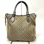 LOUIS VUITTON 路易威登 手提包 老花 MINI 皮革 JOUR M95622 灰色 銀色 日本直送 二手