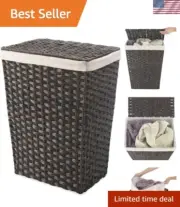 Lightweight Indoor Laundry Hamper with Flip-Top Lid - Nature-Inspired Design
