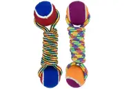 MultiPet Dog Toy Double Knot Rope w/ balls