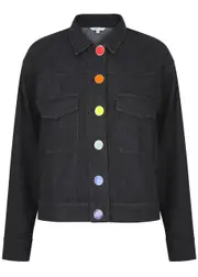 Olivia Rubin Brea Denim Jacket - Black - 14 (UK14 / L) 14 (UK14 / L)