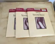Set of 3 Worthington Sensible Sheers PANTYHOSE Queen Short Sand Control Top