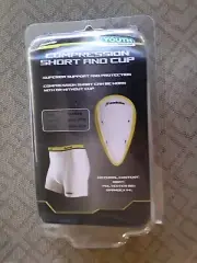 Franklin Compression Short And Cup White Size Youth S/M Spandex BRAND NEW!! A46