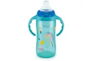 NUK Large Learner Cup 8+ Months Blue Kingdom BPA Free Leak & Spill Proof Bottle 300ml